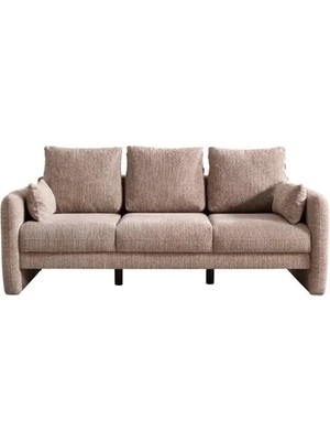 Vivense Willow Üçlü Koltuk, Üç Minderli, Açık Kahverengi