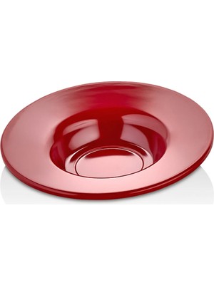 GuvenliPazar 12 Adet 11 cm Kırmızı Melamin Soft Çay Tabağı – Bulaşık Makinesinde Yıkanabilir Dayanıklı Çay Tabak