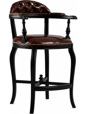 Gazzini Furniture Majesta Classic Ahşap Bar Sandalyesi