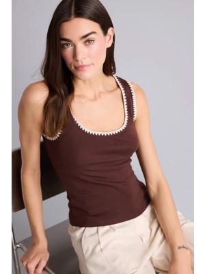 DeFacto Slim Fit Yuvarlak Yaka Ribana Atlet F6276AX26SM