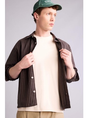 DeFacto %100 Pamuk Overshirt Baskılı Gömlek H2287AX26SP