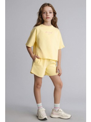 DeFacto Sweatshirt Kumaşı 2'li Takım Kız Çocuk H5745A826SM