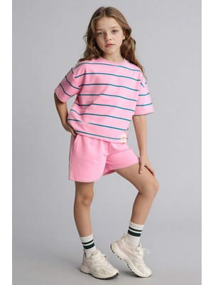 DeFacto Sweatshirt Kumaşı 2'li Takım Kız Çocuk H7876A826SM