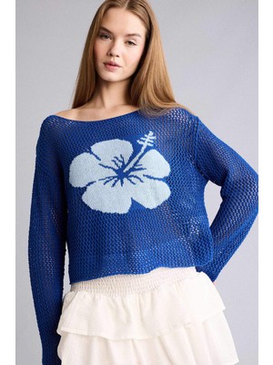 DeFacto Regular Fıt Kayık Yaka Triko KAZAK H6335AX26SM