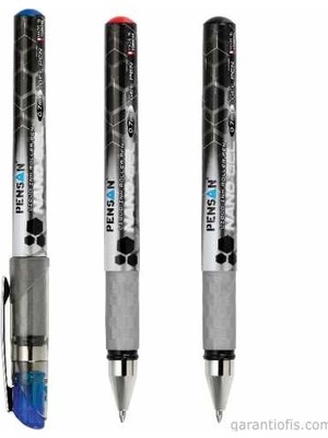 Pensan Nano Gel Roller Kalem 3'lü Set (Mavi Kırımızı Siyah)