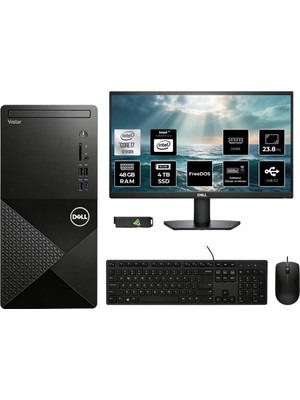Dell Vostro 3030MT I7 12700 48GB 4tb SSD Fdos Masaüstü Bilgisayar + 23.8" Monitör