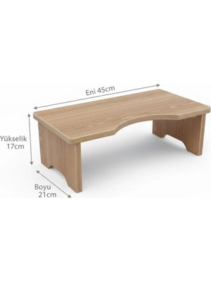 Altınbaşak Dekorasyon Ergonomik Tasarımlı Ayak Yükseltici Basamak 45x21 cm Hafif ve Taşınabilir