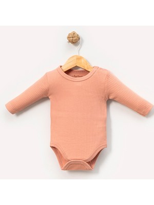 Angeltouch %100 Pamuklu Kız Erkek Body Uzun Kol Raporlu Bisiklet Yaka Çok Renkli