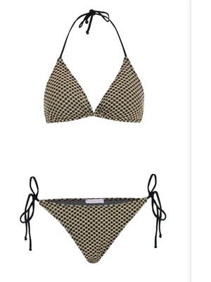 Aquella Pötikare Dokulu Üçgen Bikini Takımı Desenli 210-125