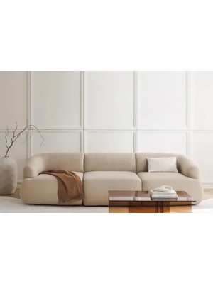 Vivense Mila Keten Üçlü Kanepe, Bej