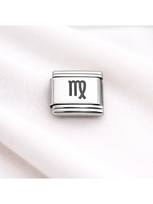 AK-SA-STR Çelik Charm Başak Burcu | Paslanmaz Çelik Bileklik Charmı | Burç Temalı Şık Takı