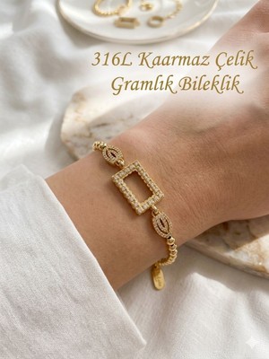 DMR Accessoire 316 L Kararmaz Çelik Gramlık Bileklik
