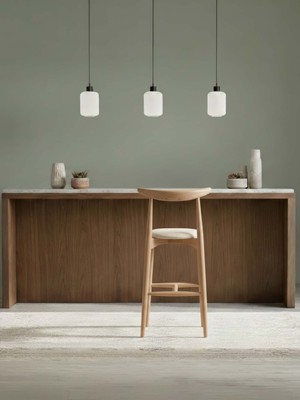 Gazzini Furniture Aarhus Iskandinav Ahşap Bar Sandalyesi