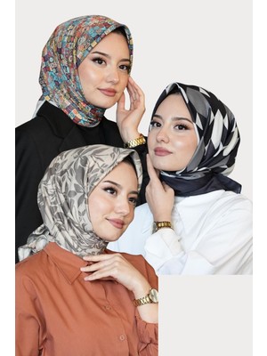 Afvente Floral,Geometrik Desen Soft Pamuk Eşarp 3 Al 2 Öde