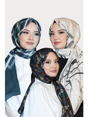 Afvente Geometrik,Çiçek,Mermer Desen Soft Pamuk Şal 3 Al 2 Öde