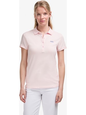 U.s. Polo Assn. Kadın Açık Pembe Basic Tişört Kolsuz Pamuk Slim Fit Trend Stil 50323461-VR078