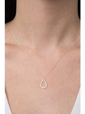 PremiumPort Kadın Damla Model 925 Ayar Gümüş Zarif Kolye, Şıklık ve Şıklık Için