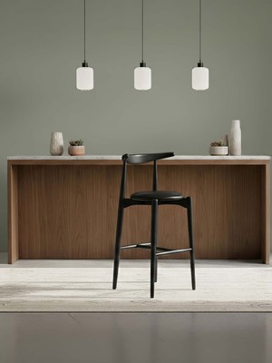 Gazzini Furniture Aarhus Iskandinav Ahşap Bar Sandalyesi
