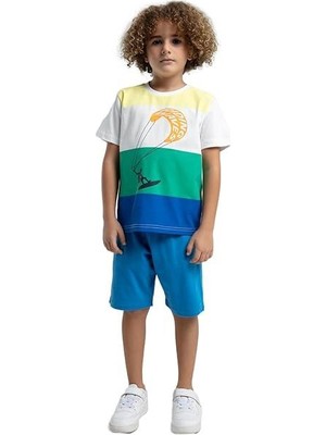 Rolypoly Erkek Çocuk %100 Pamuk Kısa Kol Şortlu Pijama Takımı RP3548