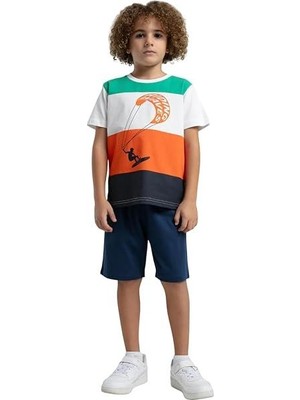 Rolypoly Erkek Çocuk %100 Pamuk Kısa Kol Şortlu Pijama Takımı RP3548