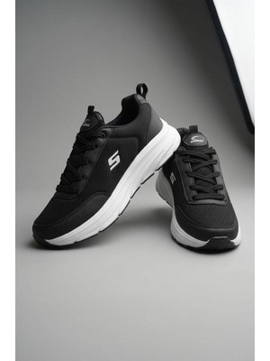 Letao Obsidian Walk Kadın Siyah  Yumuşak Tabanlı Günlük Sneaker Spor Ayakkabı