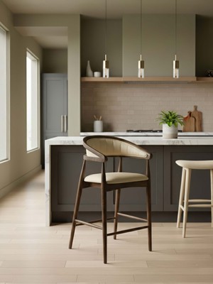 Gazzini Furniture Gazel Ahşap Bar Sandalyesi