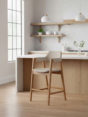 Gazzini Furniture Vector Ahşap Bar Sandalyesi