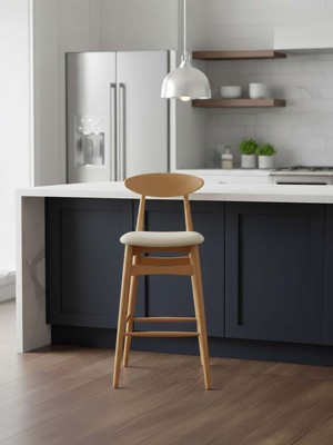 Gazzini Furniture Dora Ahşap Bar Sandalyesi