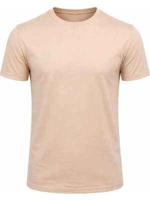 Plus Scorpion Erkek Basic Tişört %100 Pamuk Likralı Slim Fit Bisiklet Yaka Esnek Kumaş