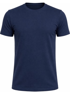 Plus Scorpion Erkek Basic Tişört %100 Pamuk Likralı Slim Fit Bisiklet Yaka Esnek Kumaş