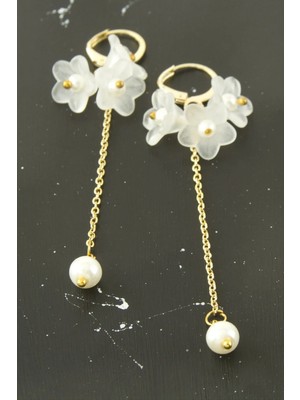 İlk El Grup Ieg™ Çiçek Inci Metal Küpe