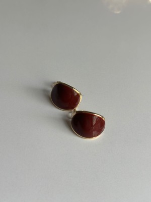 Luckyb Store Bordo Düğme Küpe