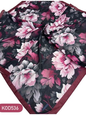 Çiçek Desen Soft Pamuk Eşarp