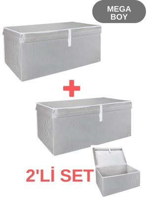 PremiumPort Çift Kapaklı Çok Amaçlı Katlanabilir Düzenleyici Sandık Seti