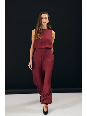 Sateen Colin Pantolon - Bordo