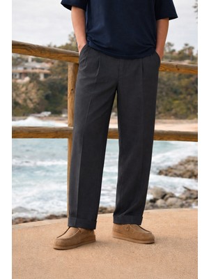 Damga Erkek Trend Basic Bol Paça Füme Kumaş Pantolon