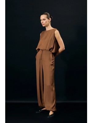 Sateen Colin Pantolon - Kahve