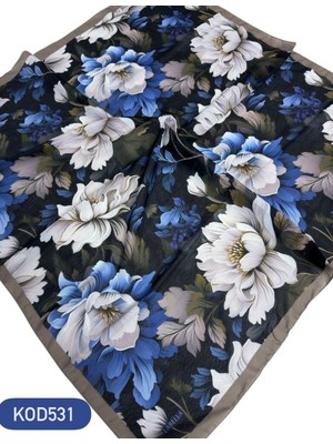 Çiçek Desen Soft Pamuk Eşarp