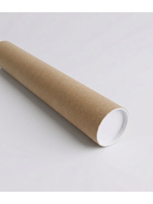 Esila Kağıtçılık Postüp Kapaklı Silindir Kutu – 5,5 x 65 cm Karton Rulo Tüp | Poster, Afiş, Harita Kutusu 1 Adet