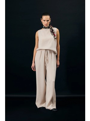 Sateen Glow Pantolon - Bej