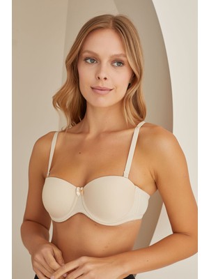 NBB Ten Rengi Desteksiz Straplez Sütyen Mikrofiber Kumaş ile Konforlu Tasarım