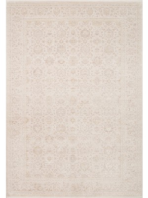 Kyoto 02 Beige Cream Klasik Desenlere Sahip Sık Dokuma Yüksek Kalite Oturma Odası Salon Halısı