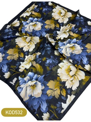 Çiçek Desen Soft Pamuk Eşarp