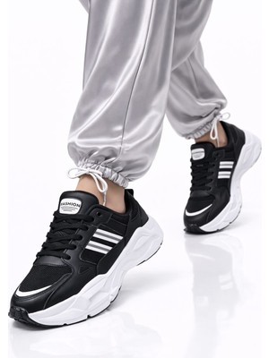 Slipcat Unısex Kalın Tabanlı Bağcıklı Rahat Sneaker Spor Ayakkabı –nefes Alabilen Yapı, Şık Trend Model