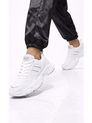 Slipcat Unısex Kalın Tabanlı Bağcıklı Rahat Sneaker Spor Ayakkabı –nefes Alabilen Yapı, Şık Trend Model