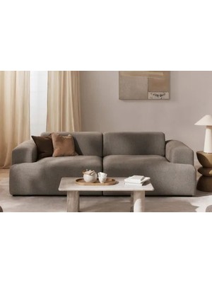 Vivense Elsa Ikili Keten Koltuk, Kahverengi