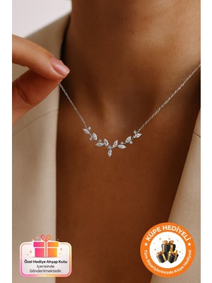 PremiumPort 925 Ayar Gümüş Kaplama Zarif Kadın Kolye, Şık ve Özel Tasarım