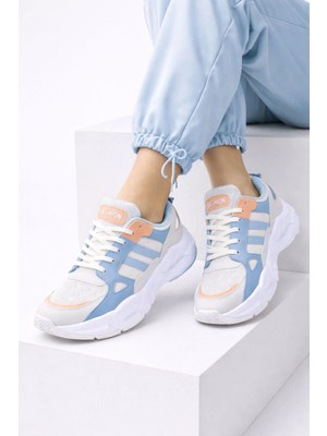 Slipcat Unısex Kalın Tabanlı Bağcıklı Rahat Sneaker Spor Ayakkabı –nefes Alabilen Yapı, Şık Trend Model