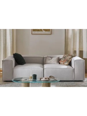 Vivense Lena Ikili Keten Koltuk, Gri