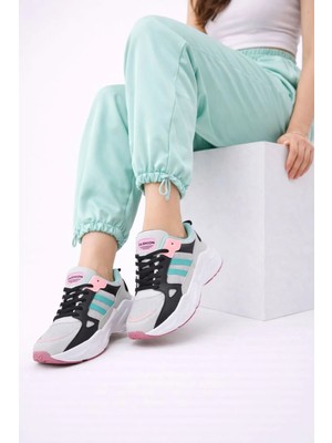 Slipcat Unısex Kalın Tabanlı Bağcıklı Rahat Sneaker Spor Ayakkabı –nefes Alabilen Yapı, Şık Trend Model